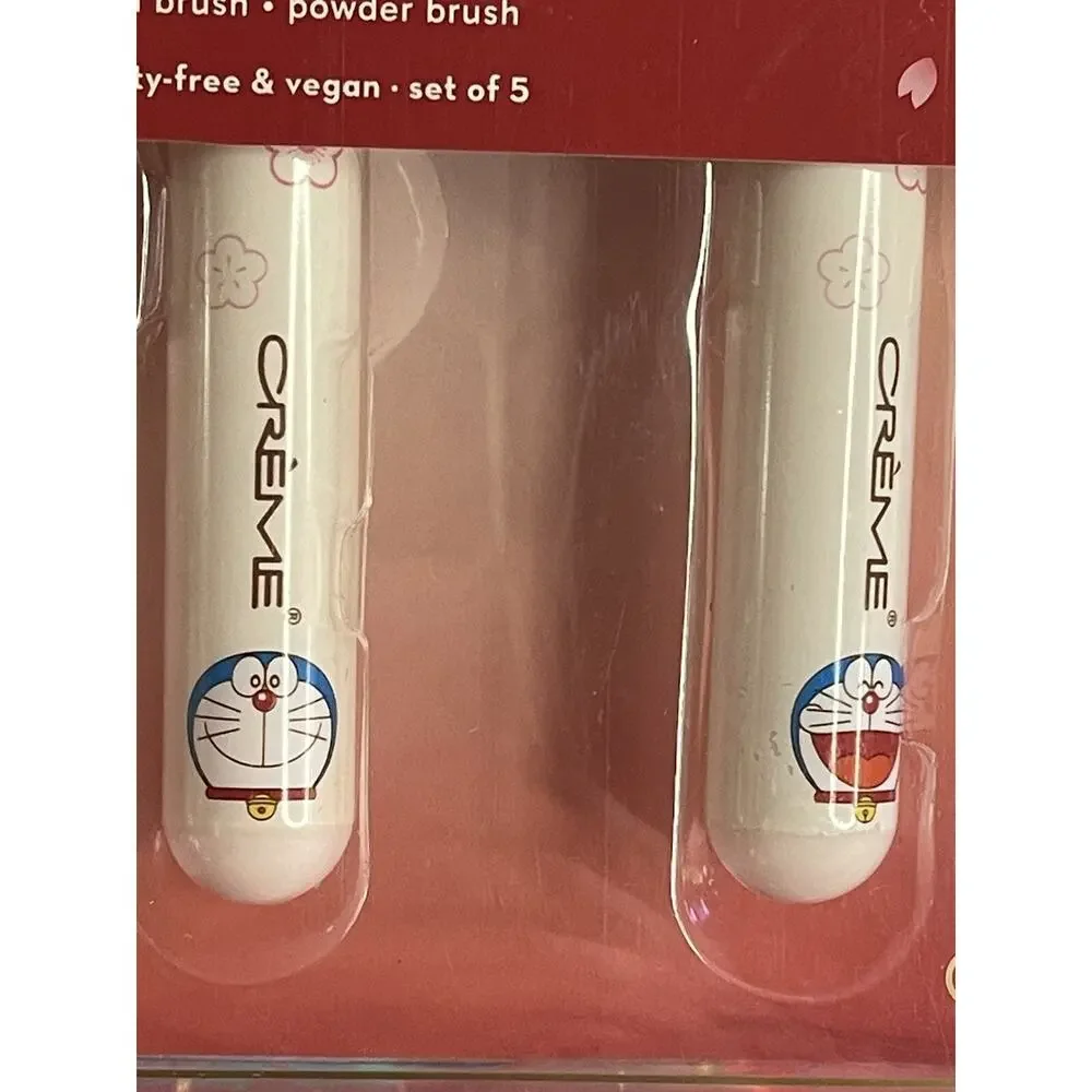 The Creme Shop Doraemon Brush Collection 5 Silky Soft Set Korea Fluffy Fortune